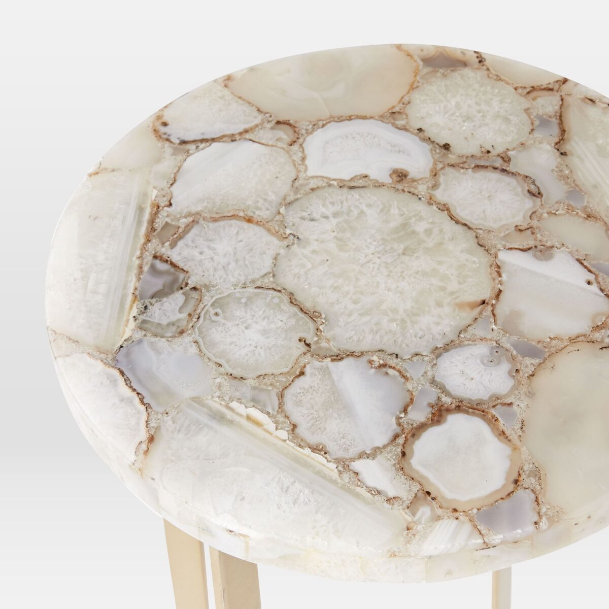 Maya Agate Side Table - Gold Finish - Image 5