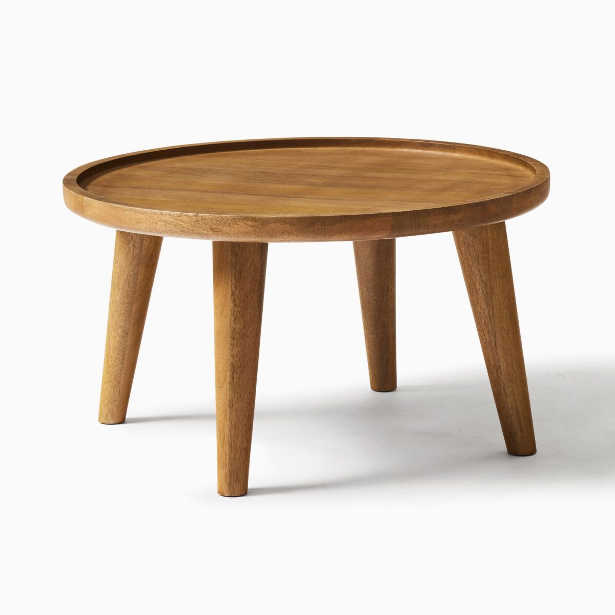 Putri Round Coffee Table - Teak Finish - Image 4