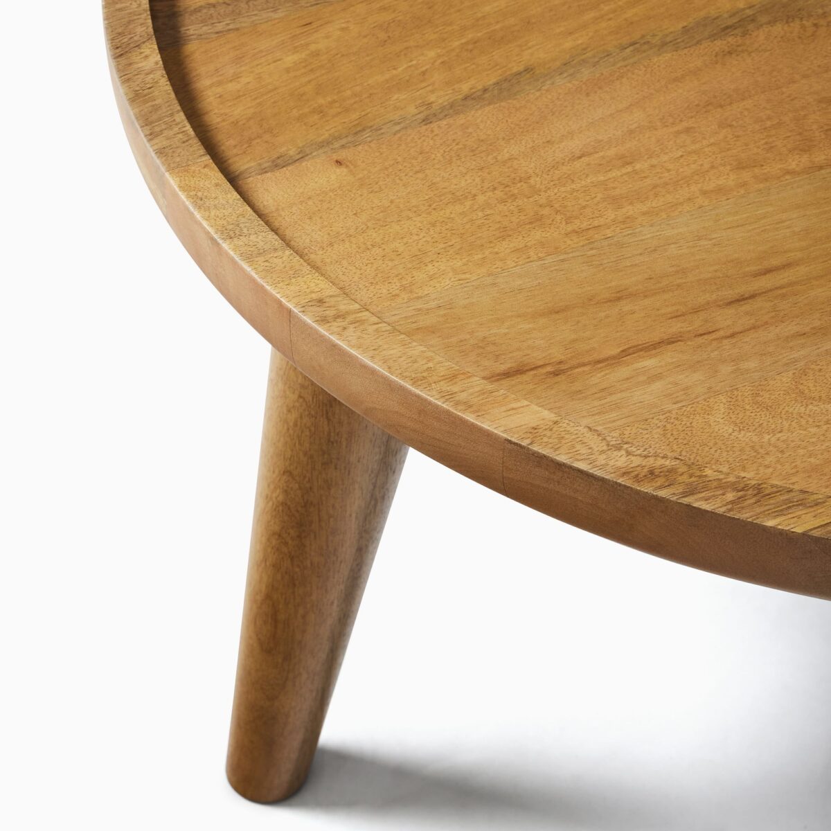 Putri Round Coffee Table - Teak Finish - Image 2