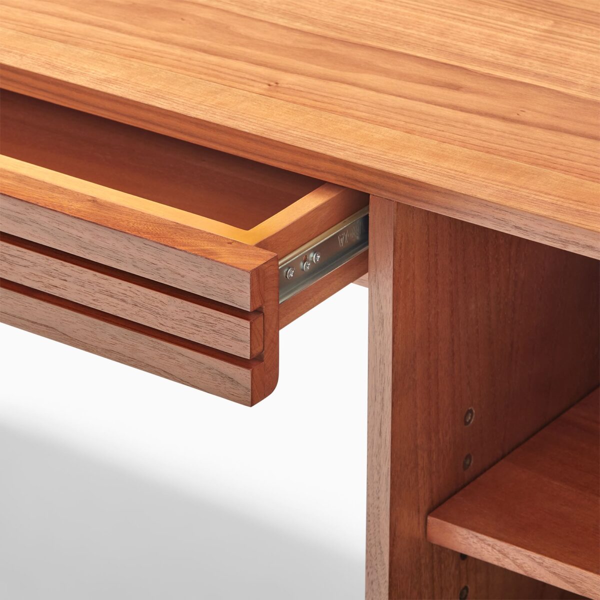 Dewi Sartika Teak Executive Desk - Walnut Finish - Image 3