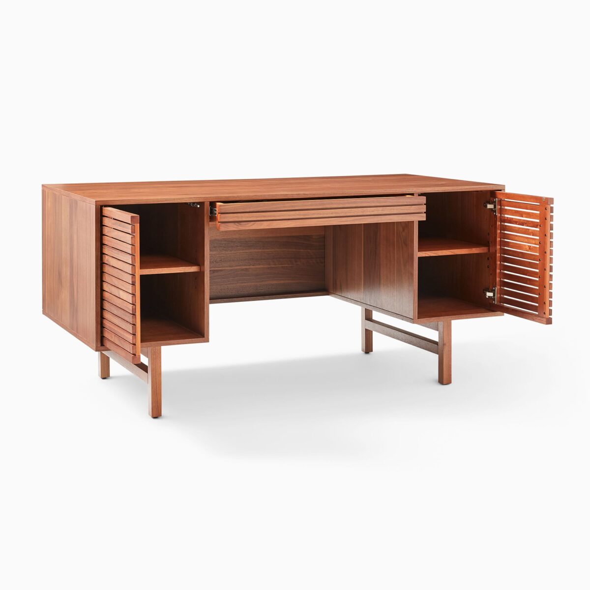 Dewi Sartika Teak Executive Desk - Walnut Finish - Image 2