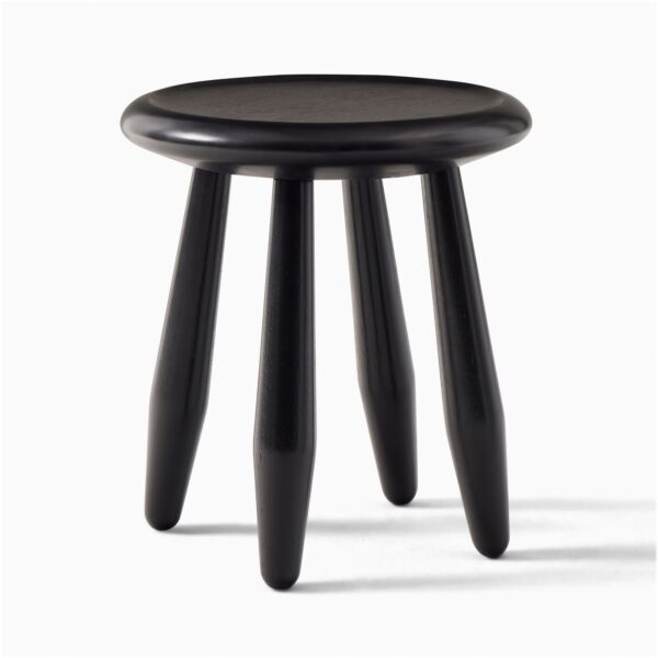 Damar Black Stool - Black Finish