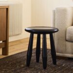 Damar Black Stool - Black Finish - Image 4