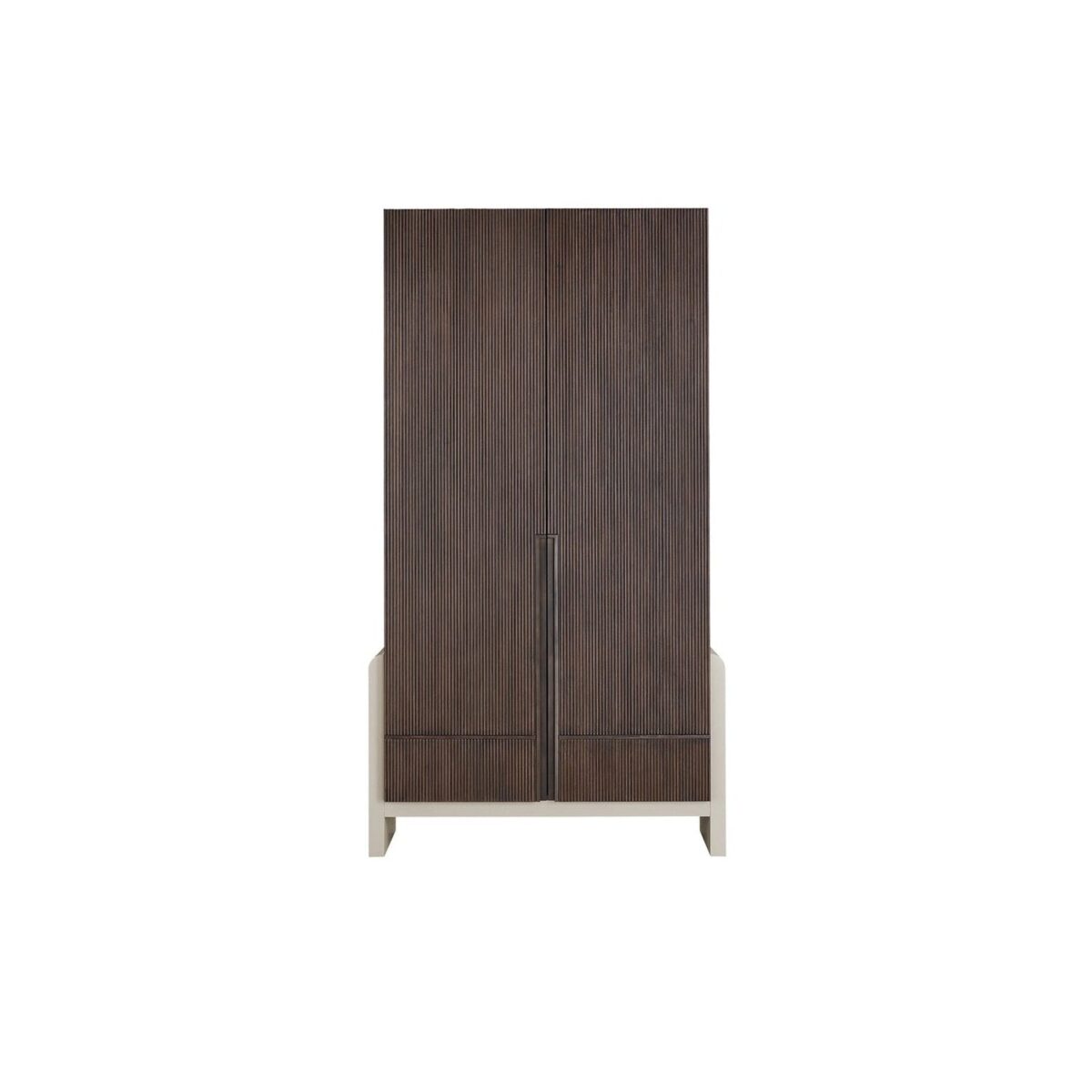 Kirana Teak Double Door Wardrobe - Walnut - Image 3