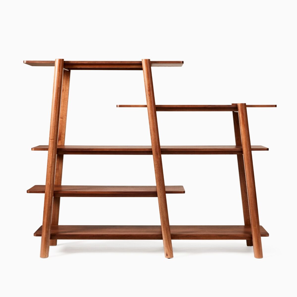 Sunda Teak Tiered Bookshelf - Natural Finish - Image 2