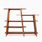 Sunda Teak Tiered Bookshelf - Natural Finish - Image 2