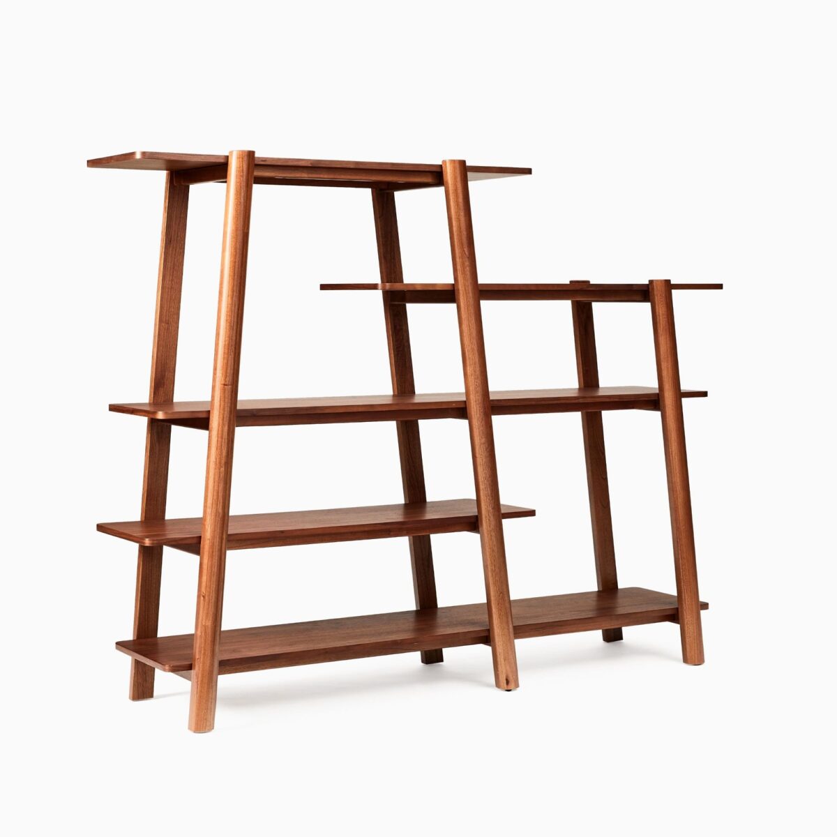 Sunda Teak Tiered Bookshelf - Natural Finish - Image 9