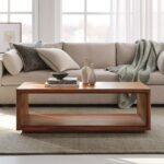 Arjuna Solid Wood Coffee Table - Natural Finish - Image 6