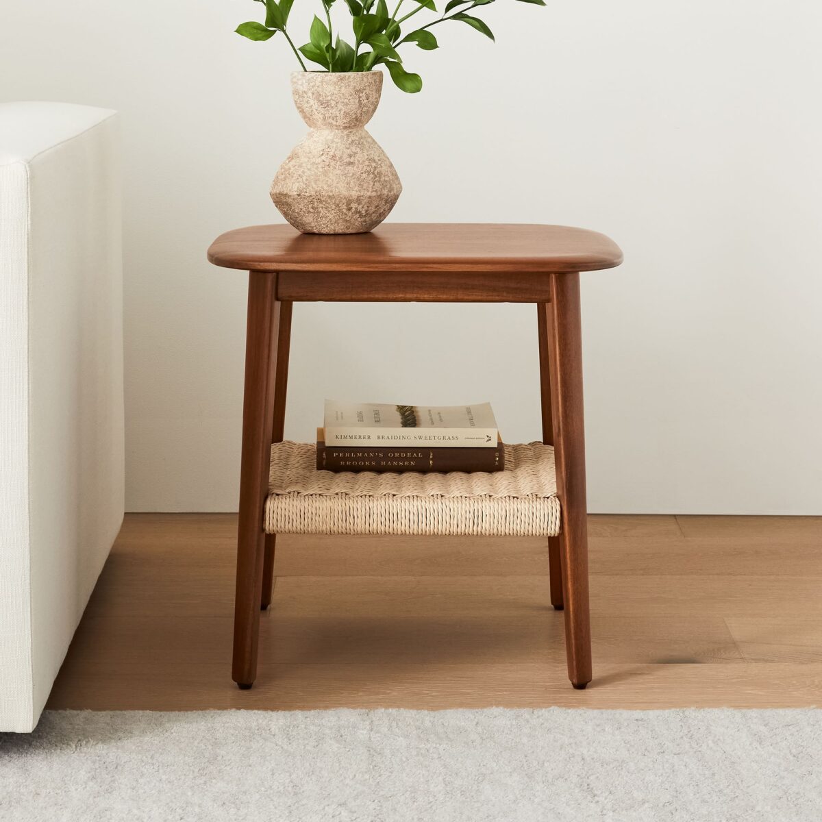 Ananta Mid-Century Side Table - Walnut Finish - Image 5