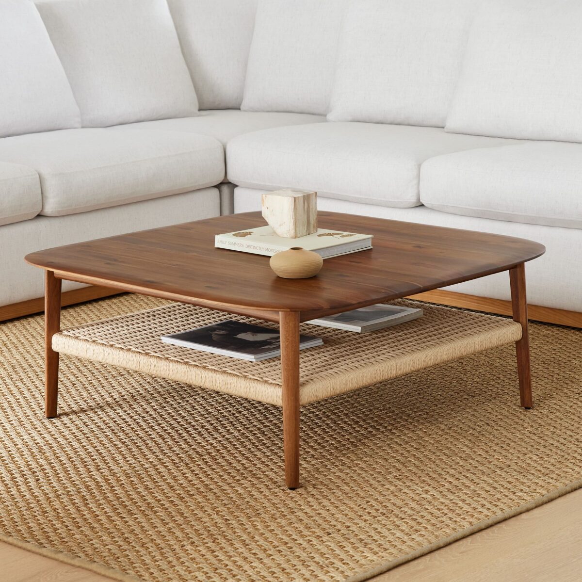 Dewi Teak Square Coffee Table - Natural Finish - Image 4