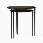 Raka Bronze-Finished Nesting Side Tables - Black Finish - Image 3
