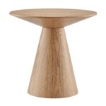Dewi Conical Side Table - Natural Oak Finish