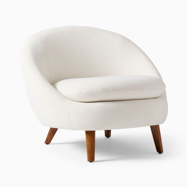 Dewi Lounge Chair - Ivory Finish