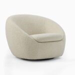 Cozy Swivel Chair - Ivory Finish