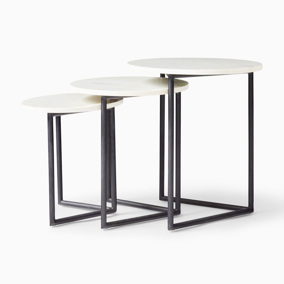 Bima Marble Nesting Tables - Set of tree - Image 4