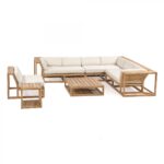 Arjuna Teak Outdoor Sofa Set - Natural Finish