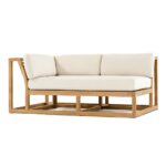 Arjuna Teak Outdoor Sofa Set - Natural Finish - Image 4