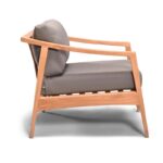 Raka Teak Lounge Chair with Cushion - Natural Finish - Image 2