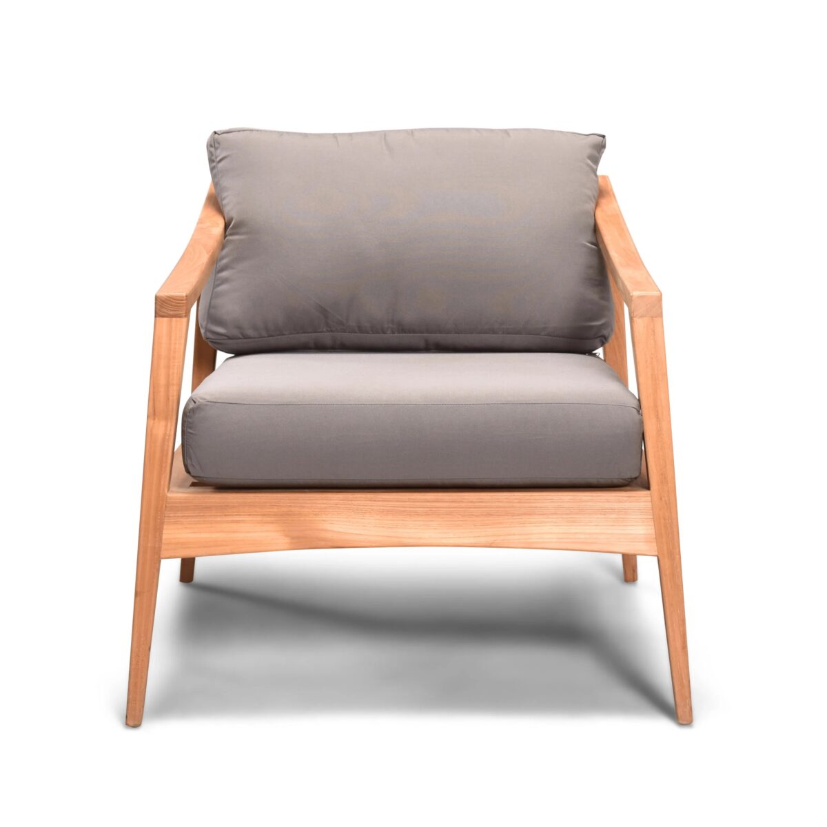 Raka Teak Lounge Chair with Cushion - Natural Finish - Image 3