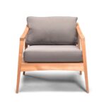 Raka Teak Lounge Chair with Cushion - Natural Finish - Image 3