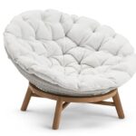 Aruna Rattan Teak Lounge Chair - Natural Finish