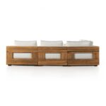 Laras Teak Modular Sofa - Natural Beige Finish - Image 4