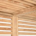 Lombok Teak Double Sun Bed with Privacy Screen - Natural Finish - Image 6