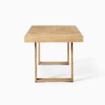 Bali Teak Outdoor Dining Table - Natural Finish - Image 3