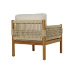 Dara Teak Lounge Chair with Woven Rope - Natural Finish - Image 4