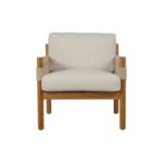 Dara Teak Lounge Chair with Woven Rope - Natural Finish - Image 2