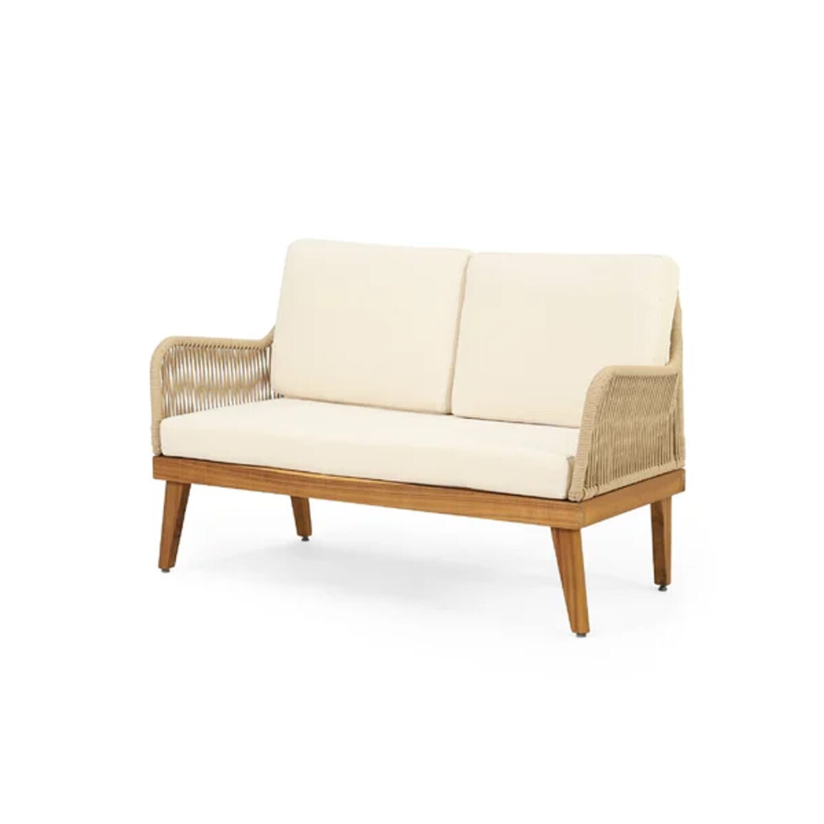 Aksara Teak Outdoor Sofa Set - Natural Finish - Image 3