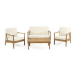 Kartini Teak Outdoor Sofa Set - Natural Finish