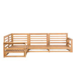 Mahesa Teak Outdoor Sofa Set - Natural Finish - Image 3