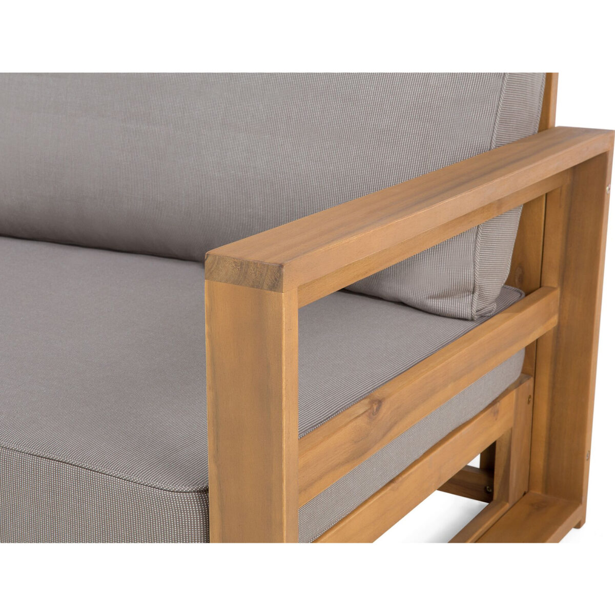 Mahesa Teak Outdoor Sofa Set - Natural Finish - Image 5