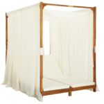 Santika Teak Canopy Daybed - Ivory Linen Finish - Image 5