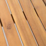 Lombok Teak Single Sun Lounger with Cushion - Natural Finish - Image 5