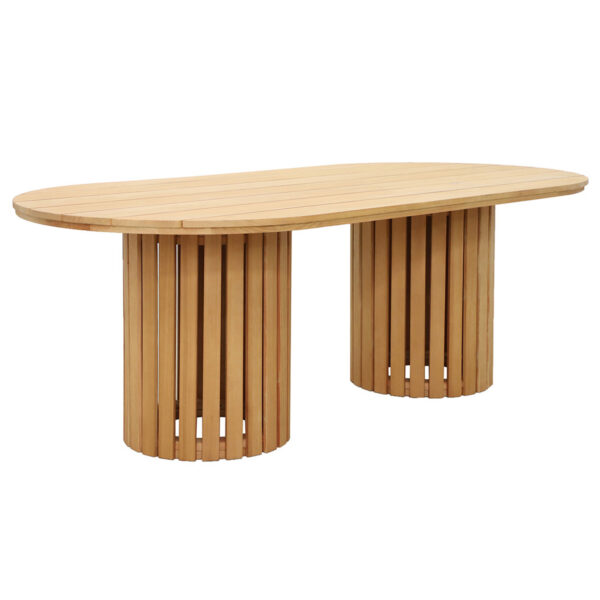 Lestari Teak Oval Dining Table - Natural Finish