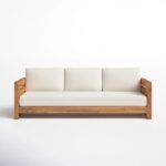 Mahesa Teak Outdoor Sofa - Natural Finish - Image 2
