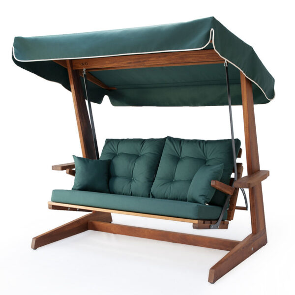 Nadia Teak Swing with Canopy - Natural Finish