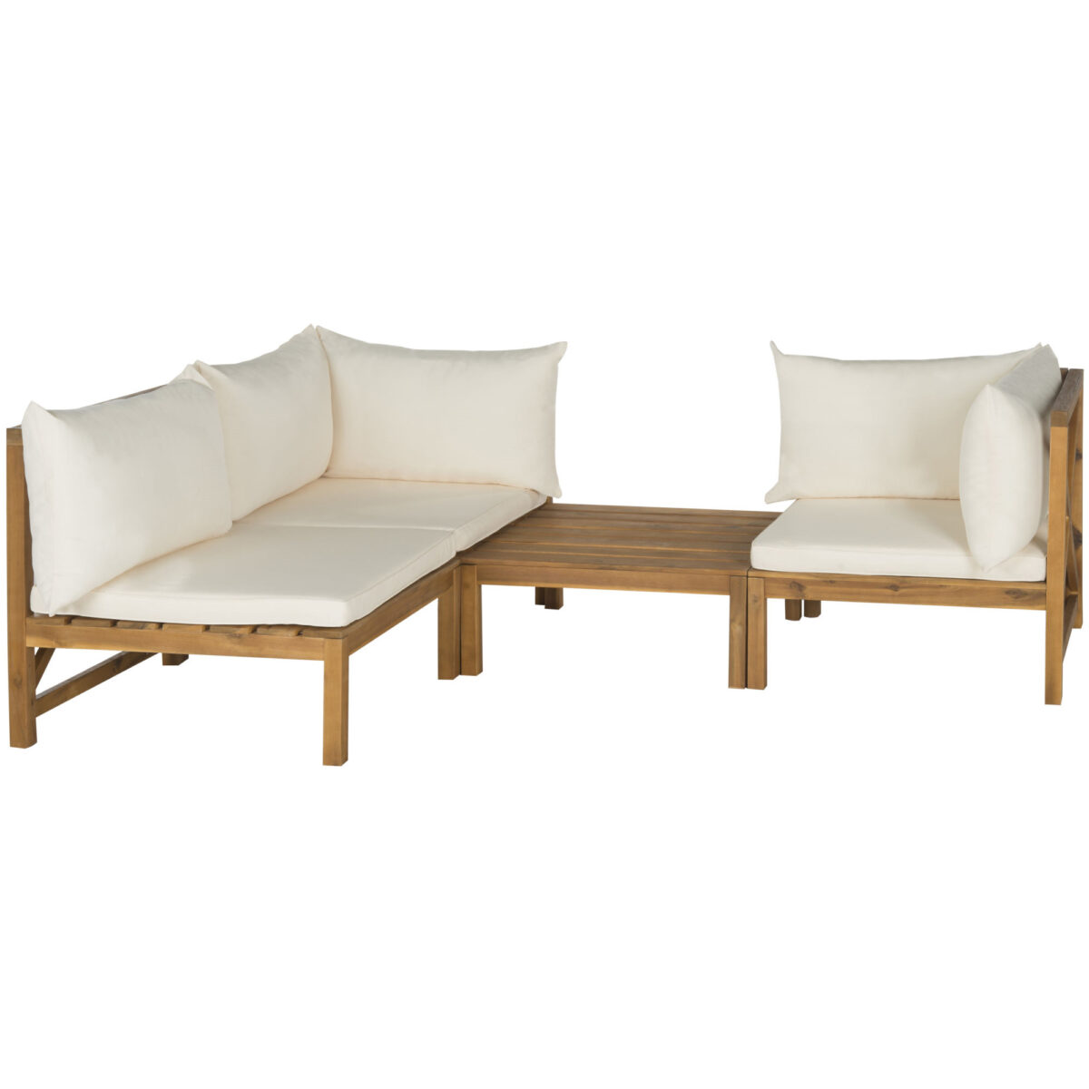 Ananta Teak Outdoor Sofa Set - Natural Finish - Image 3
