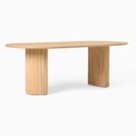 Java Teak Oval Pedestal Dining Table