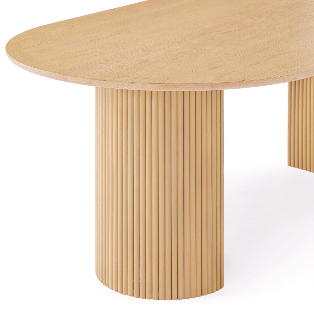 Java Teak Oval Pedestal Dining Table - Image 2