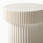 Ganesha Fluted Drink Table - Ivory Finish - Image 2