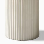 Ganesha Fluted Drink Table - Ivory Finish - Image 4
