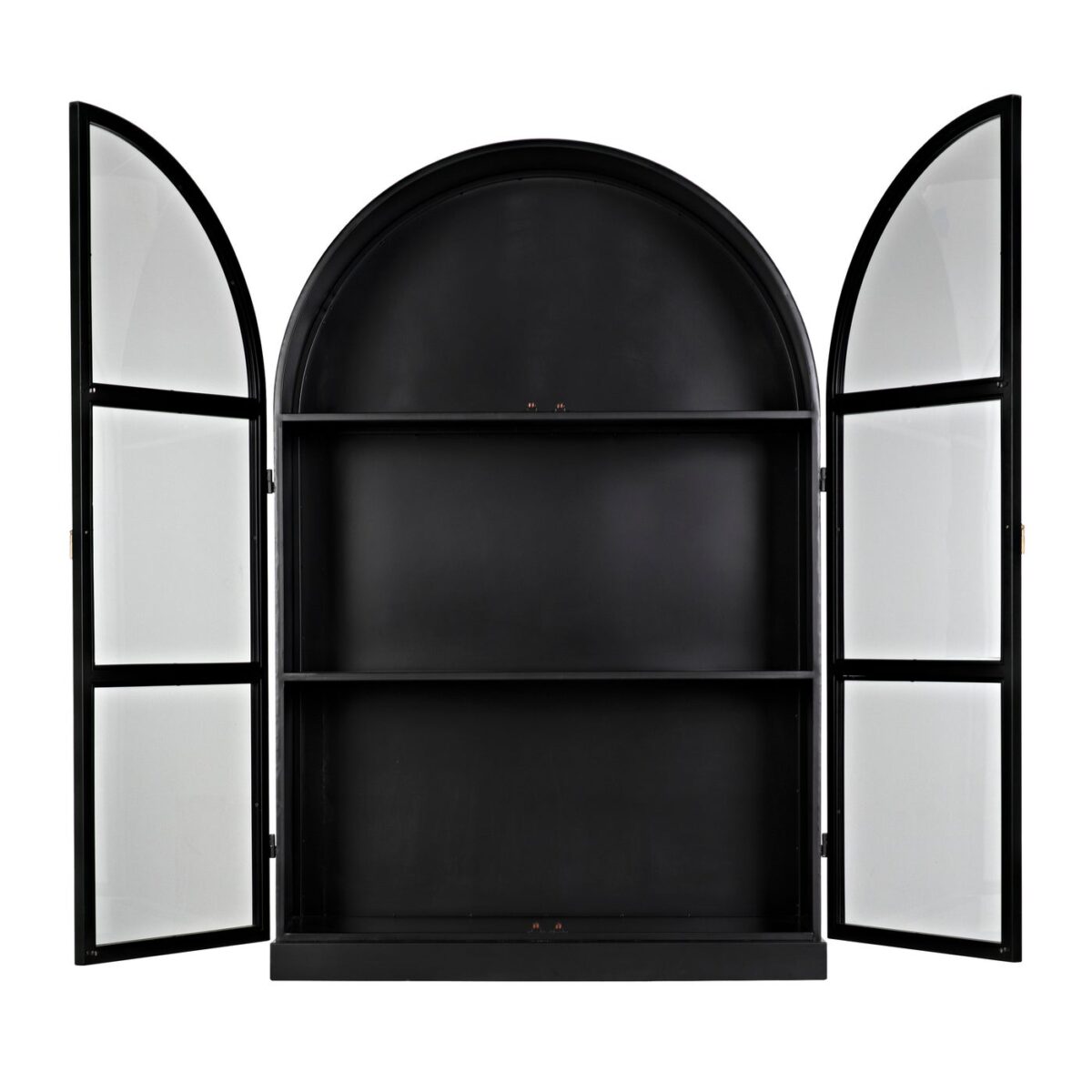 Astari Arched Wooden Wardrobe - Black - Image 2