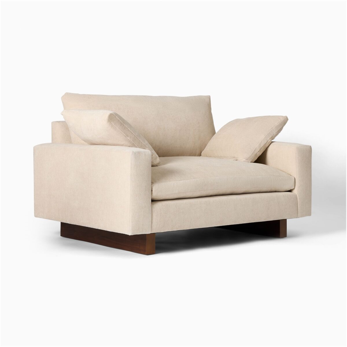 Harmony Teak Lounge Chair - Ivory Finish - Image 1