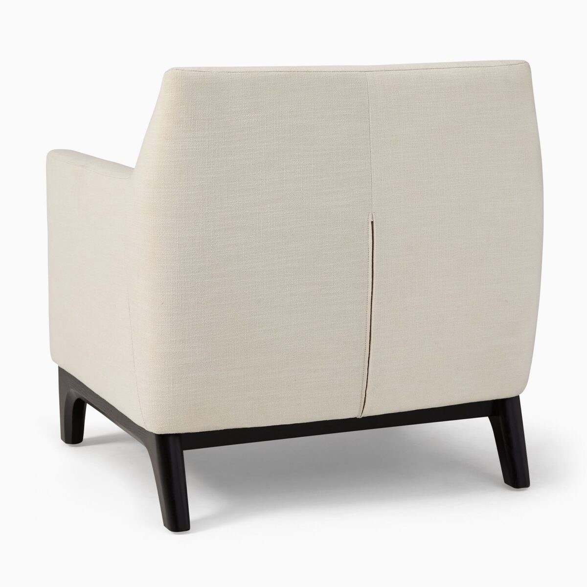 Arya Linen Teak Lounge Chair - Ivory Finish - Image 4