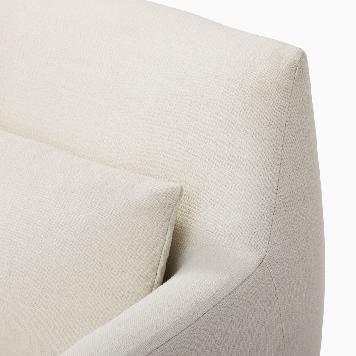Arya Linen Teak Lounge Chair - Ivory Finish - Image 5