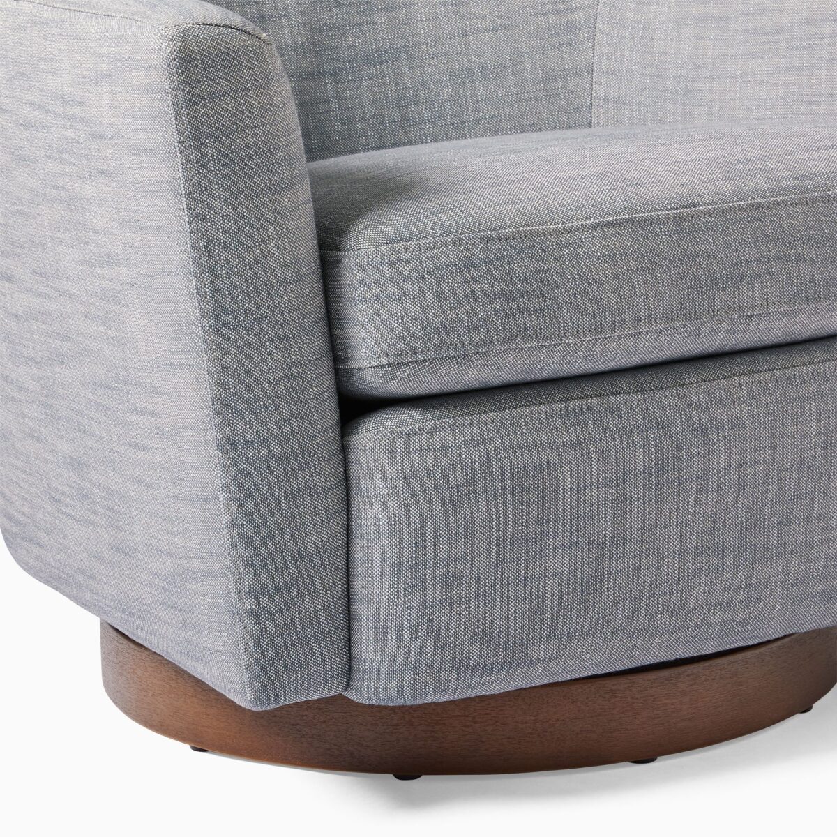 Ayu Swivel Chair - Grey Finish - Image 4