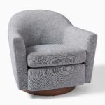 Ayu Swivel Chair - Grey Finish
